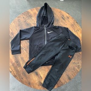 Nike zip up & Under Armor pants-size 4T